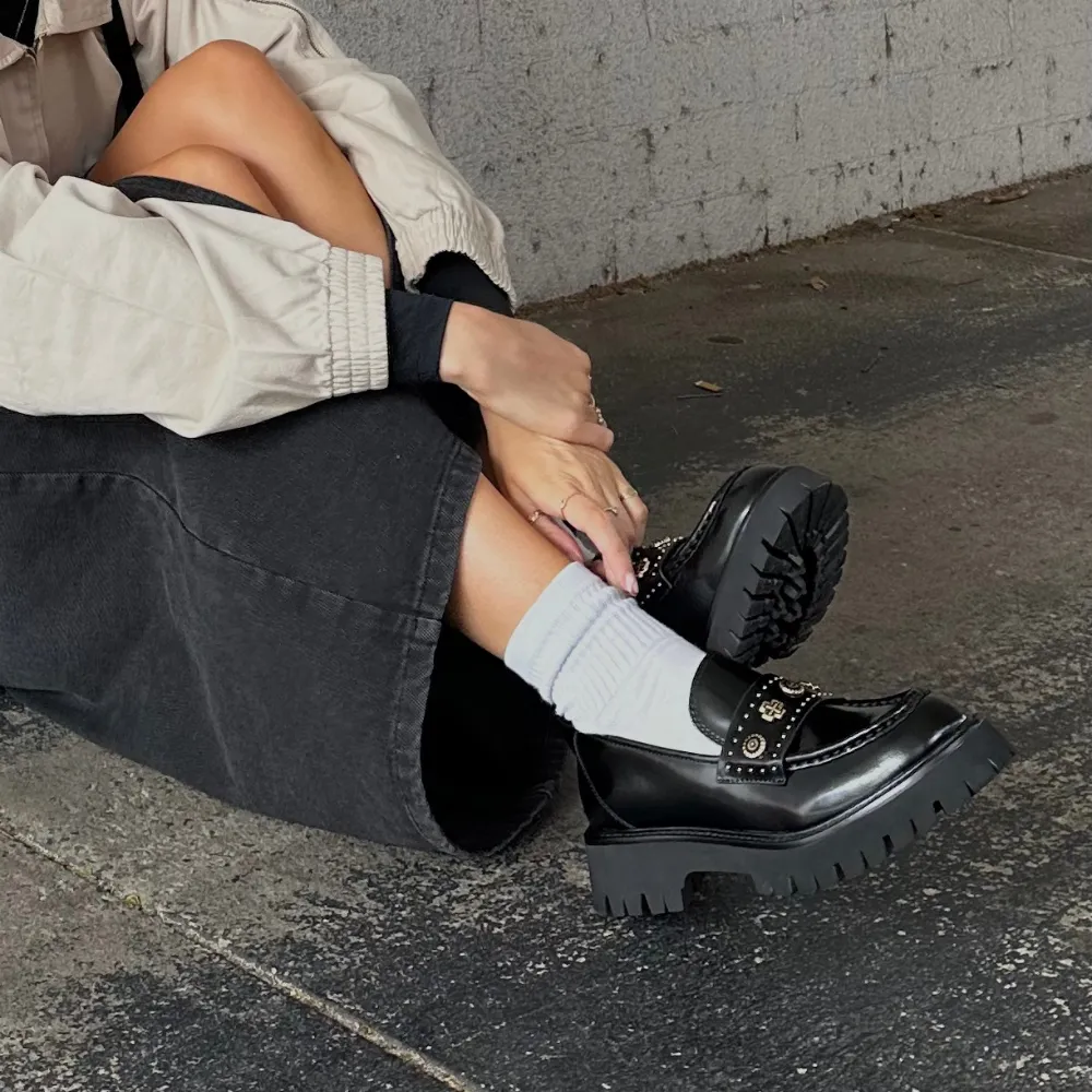 Chunky Tassel Loafers Maritime Loafer Black/Silver