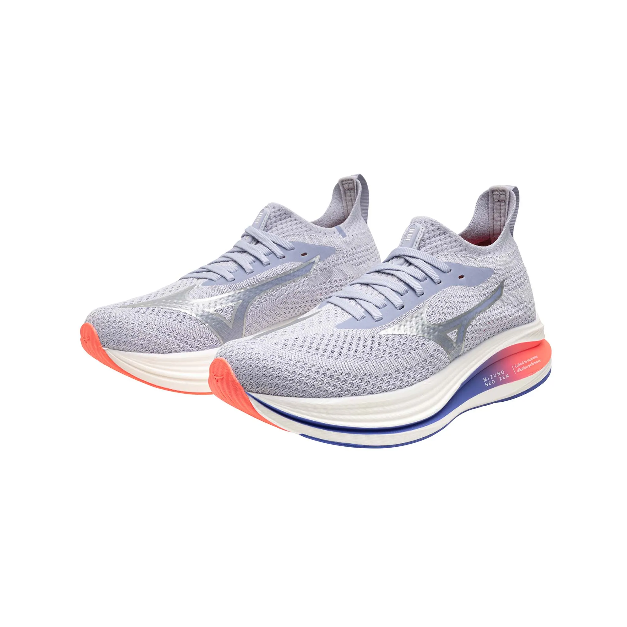 Mizuno | Women's Neo Zen Running Shoes - Icelandic Blue/Silver/Striking Coral Running Shoes And Gym Shoes