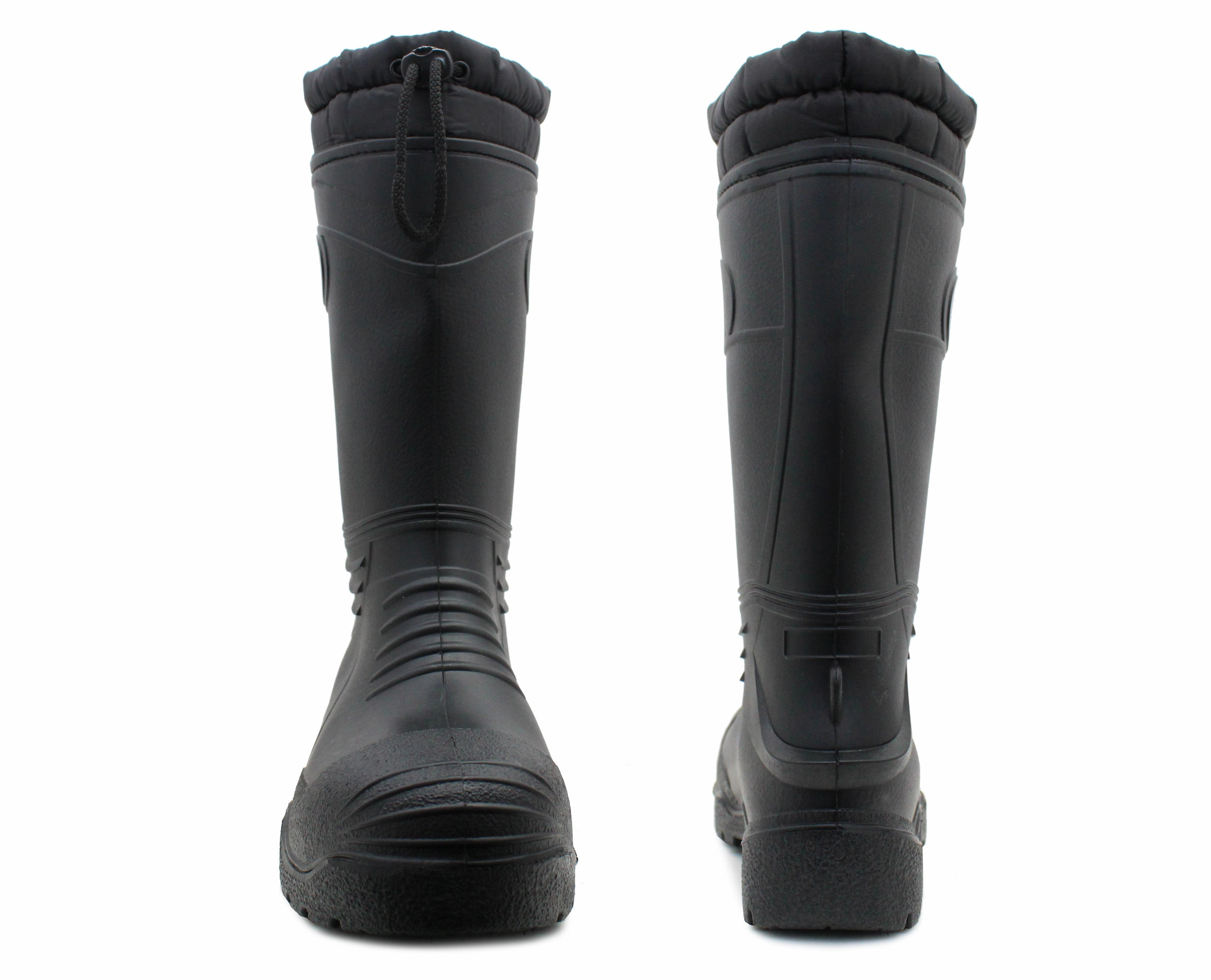 Fur Lined Chelsea Boots Mens Thermal Wellington Boots Warm Fur Lined Waterproof Wellies Insulated Winter Rain Boots