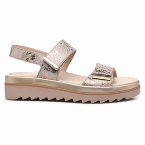 Espadrille Alta Mephisto Dominica Metallic Leather Women's Hook and loop Sandals - UK 8.5 - US 11 Women - EU 41