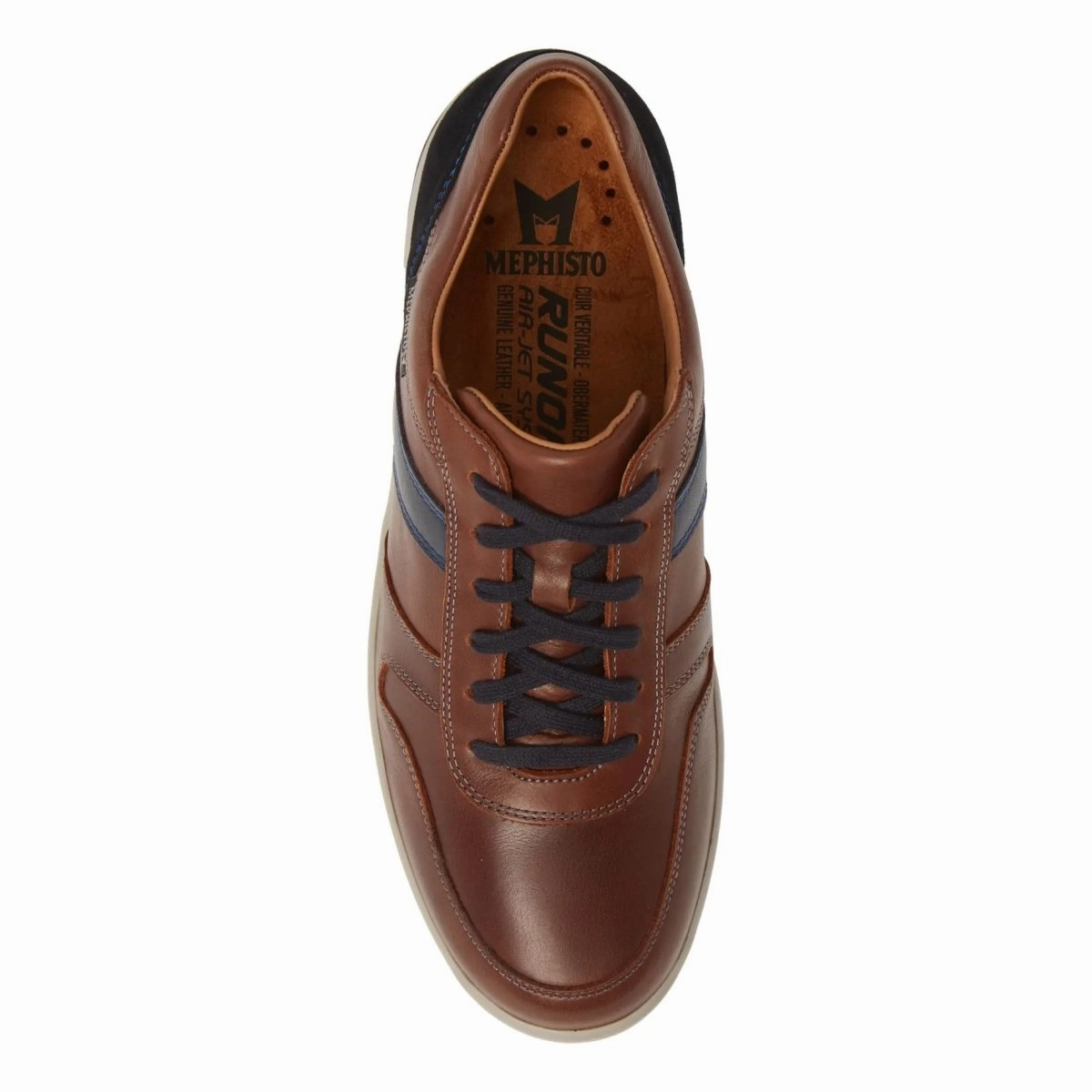 Mephisto Men's Vito Tan/Navy Nubuck Best Suede Oxfords