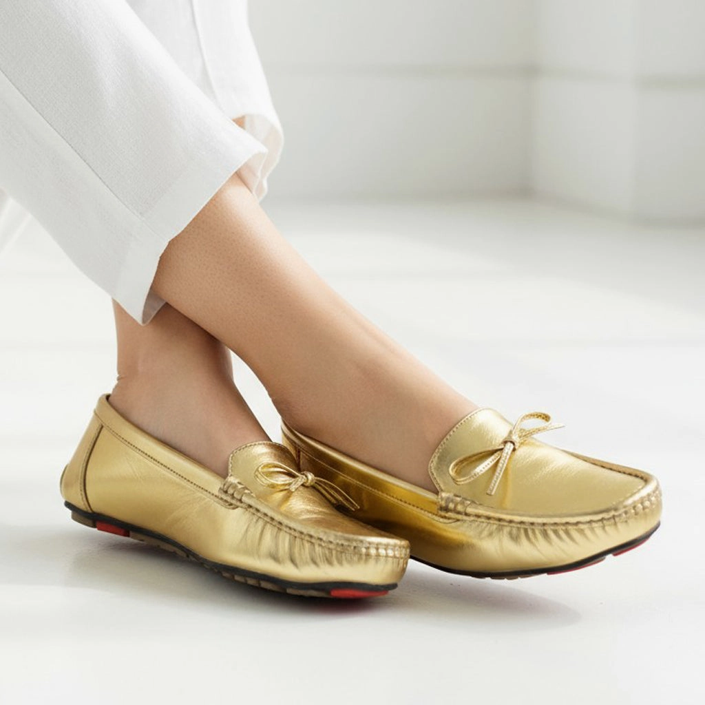 Metallic Ballet Flat Shoe