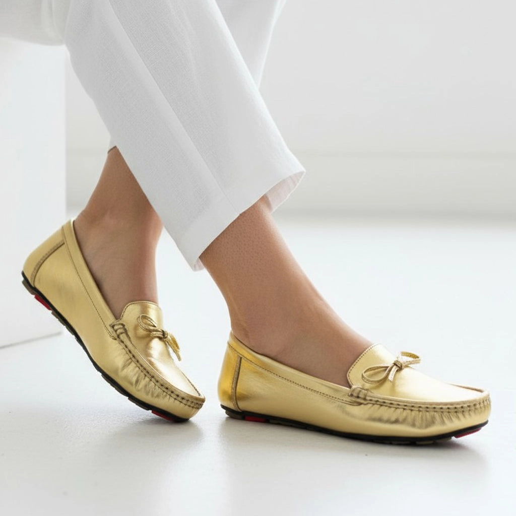 Flexible Flats Shoes Metallic