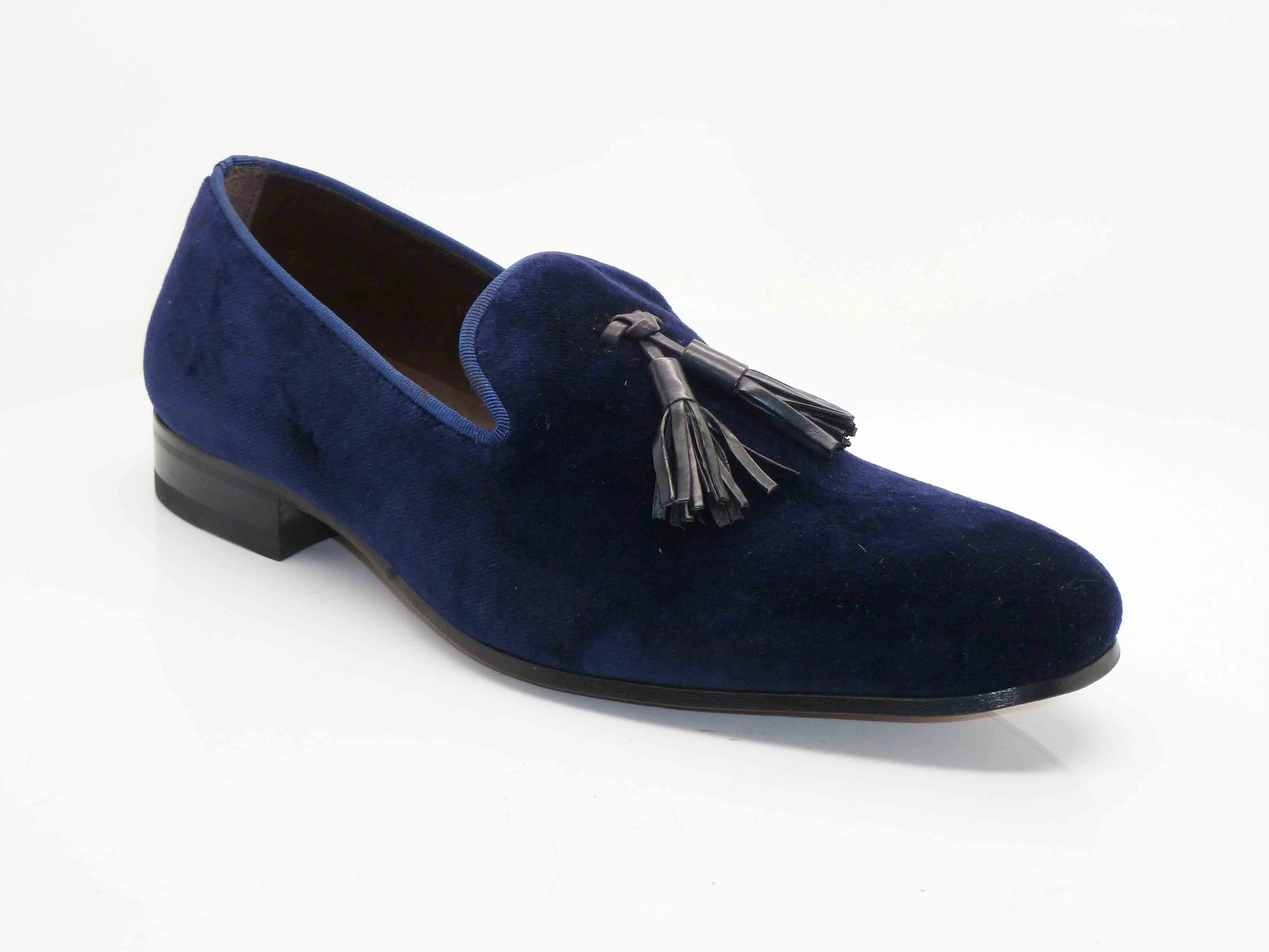 Mezlan Velvet Venetian Loafer Blue Slip On Ladies Shoes