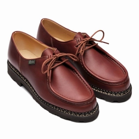 Michael - Lisse Marron Rubber Sole Derby Shoes