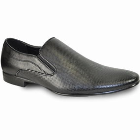 BRAVO Men Dress Shoe KLEIN-3 Loafer Shoe Black with Leather Lining Top Sider Tassel Loafers