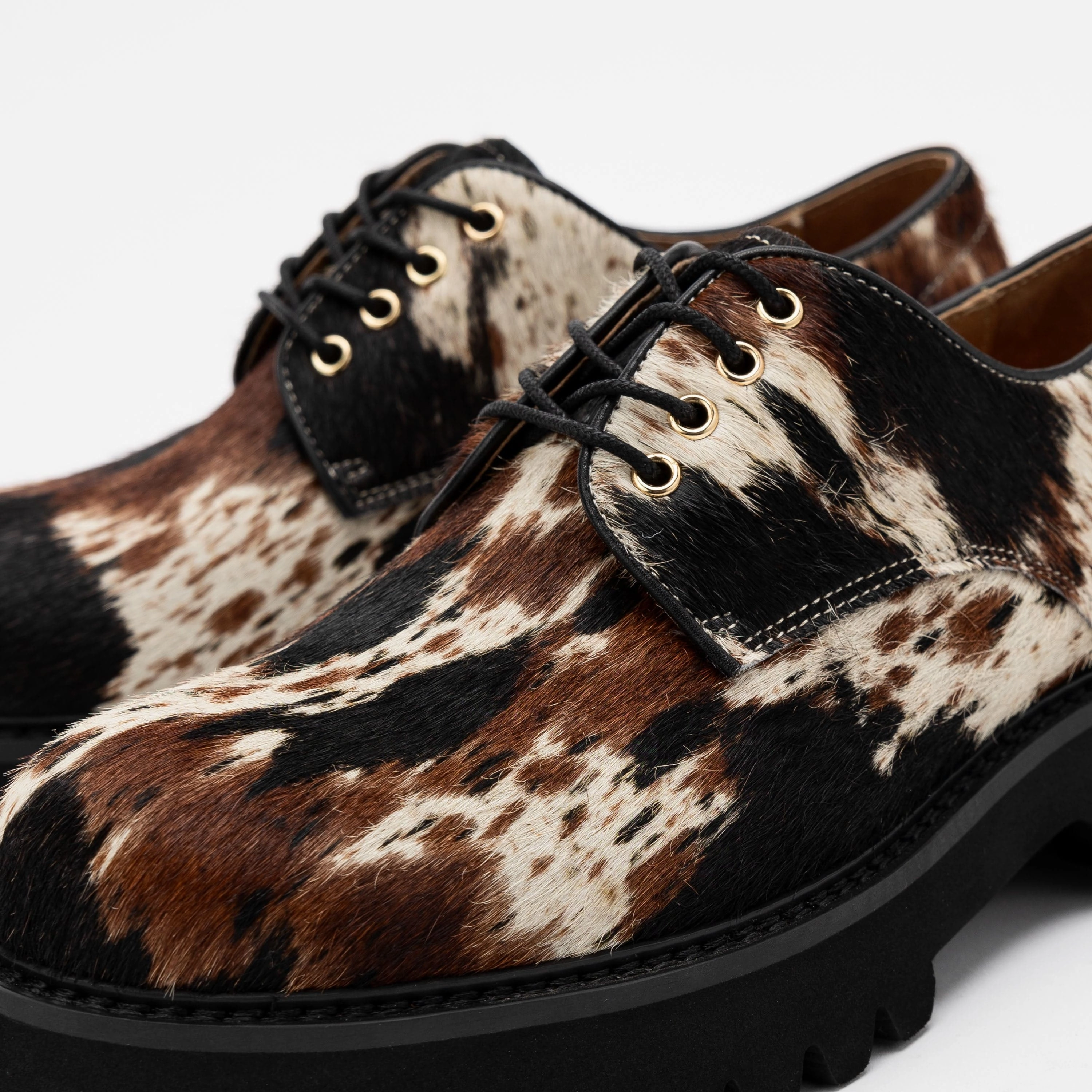 Floral Lace Up Shoes Ms. Luca Dark Horse Lug Derby