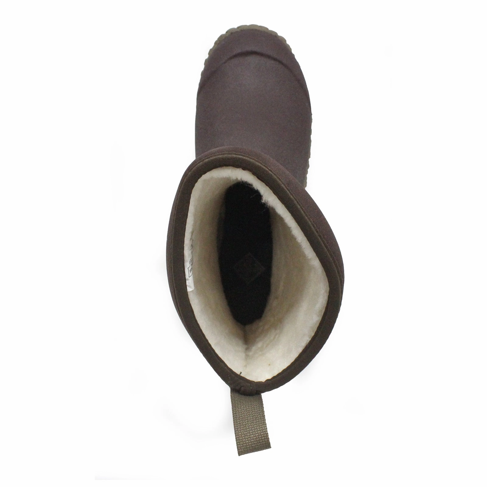 Taryn Rose Waterproof Shoes Muck Boot Muckster II Mid Rubber Synthetic Women's Wellingtons Brown Cream Faux Fur Boots