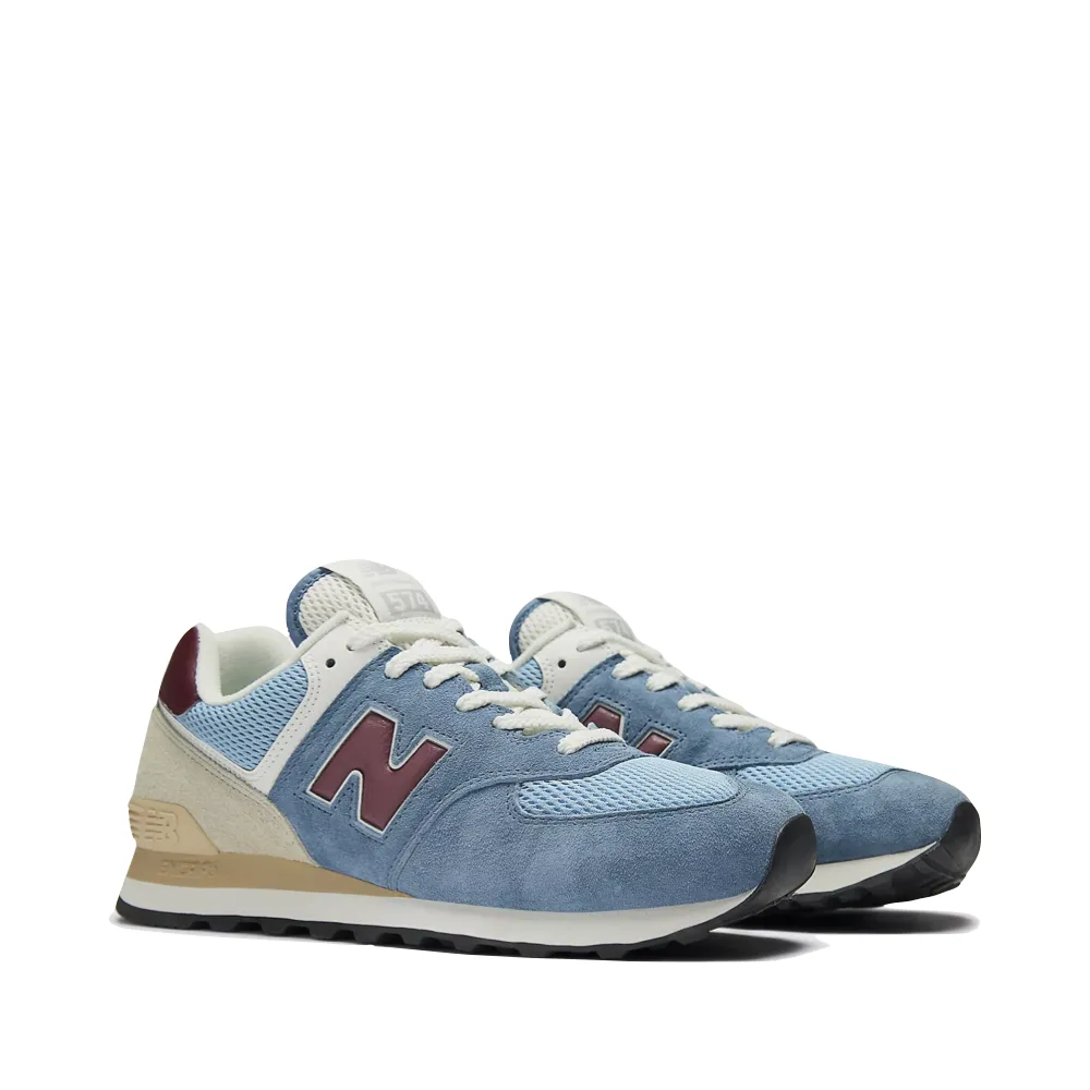 Cross Country Shoes New Balance New Balance Women's 574 Sneaker in Shoreline Blue with Stillwater