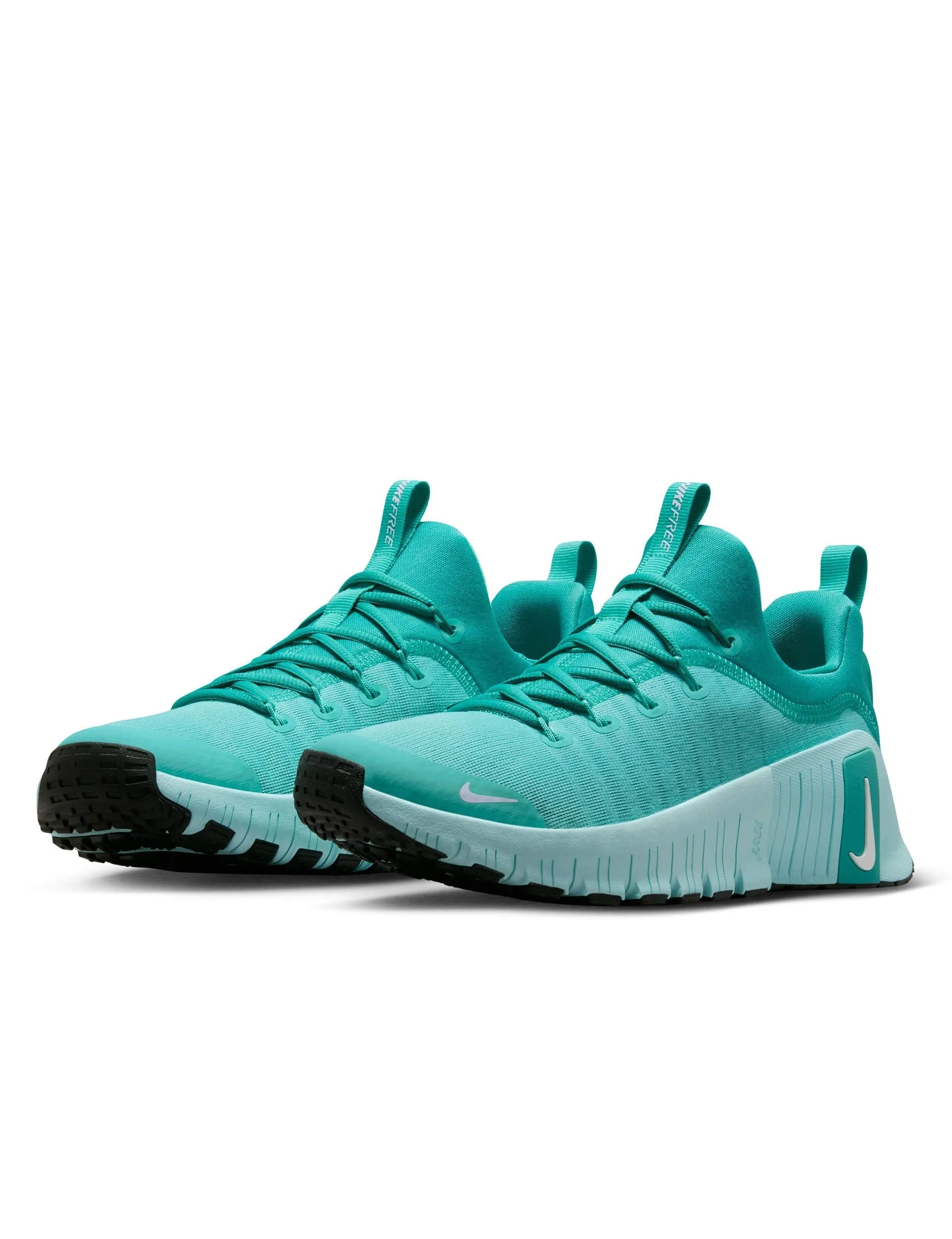 Jordan Nike Tennis Shoes Free Metcon 6 Shoes - Bleached Turquoise/White/Washed Teal