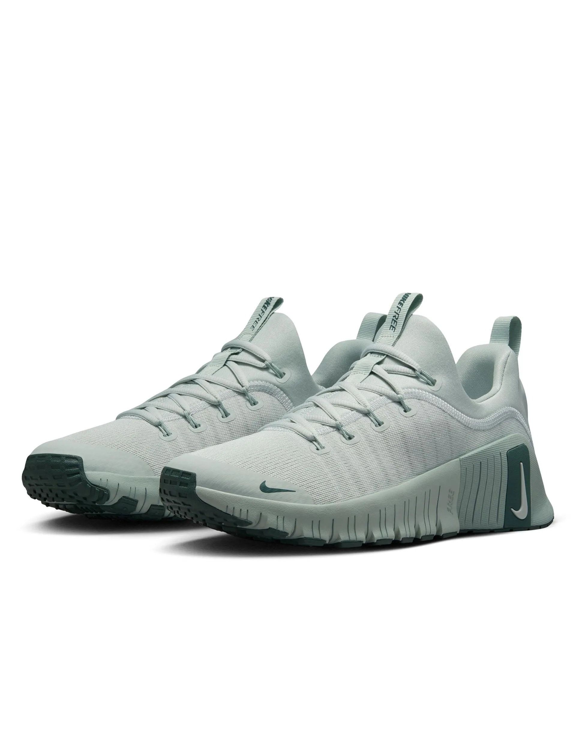 Free Metcon 6 Shoes - Light Silver/Vintage Green/Jade Horizon Nike Ko Boxing Shoes