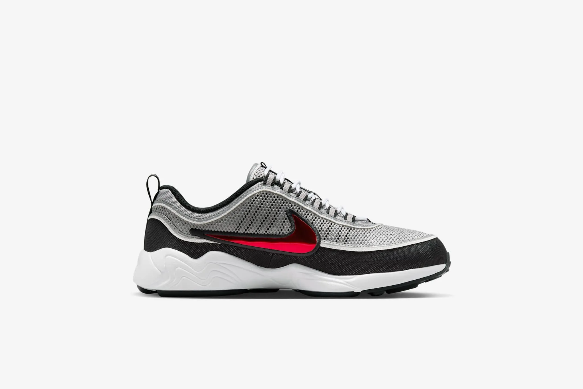 Nike "Air Zoom Spiridon SP" M - Metallic Silver / Sport Red Nike Waterproof Running Shoes