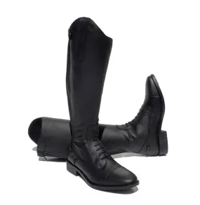 Silver Ankle Boots Rhinegold 'Elite' Luxus Extra Short Black Soft Long Leather Riding Boots