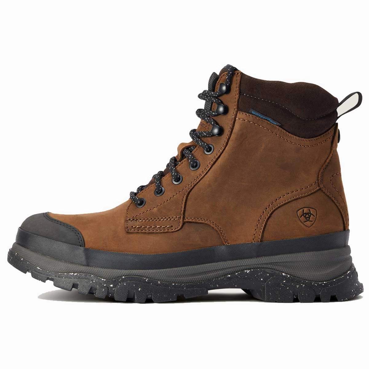 ARIAT Moresby Waterproof Boots - Mens - Oily Distressed Brown Waterproof Shoes For Disc Golf