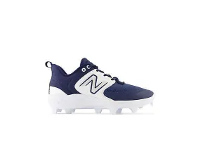 Soccer Cleats On Turf Field New Balance Men's Fresh Foam 3000 V6 Molded Baseball Cleats - Navy with White - PL3000N6