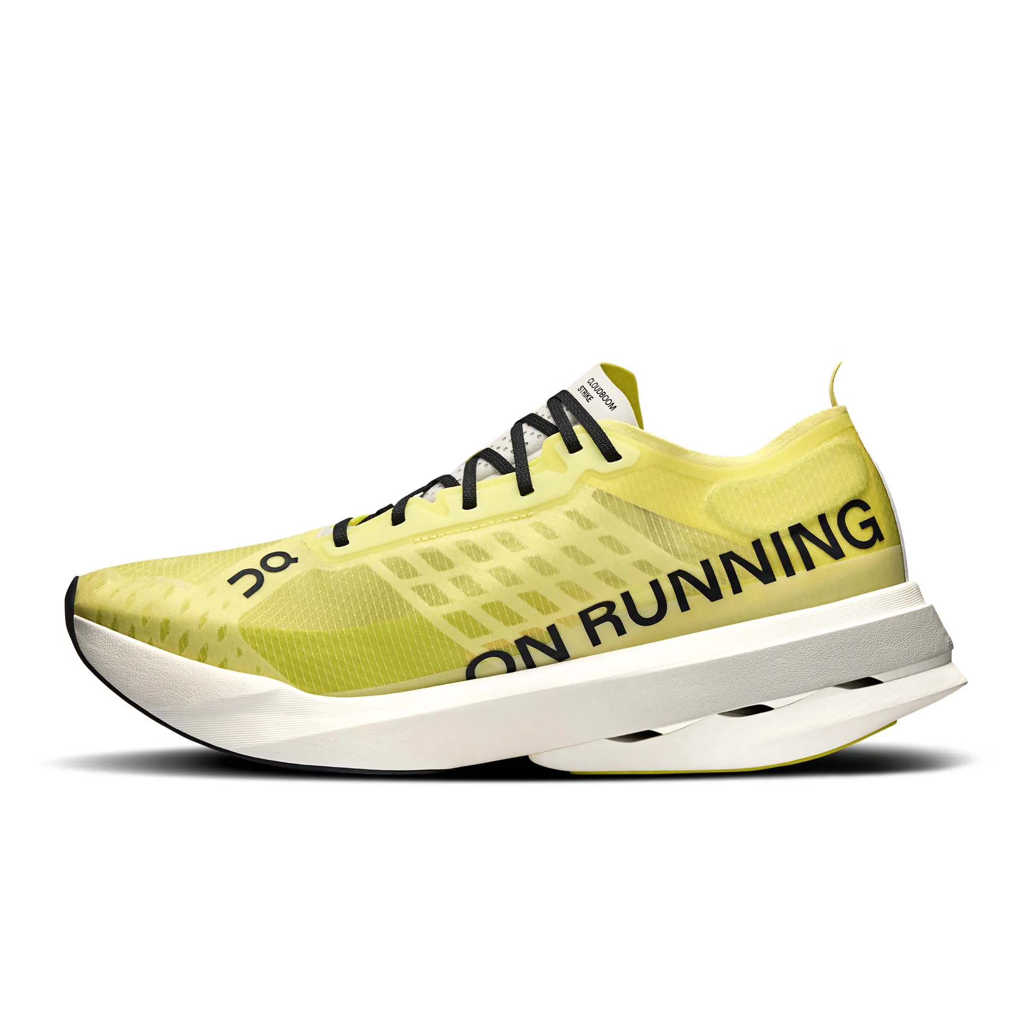 On | Men's Cloudboom Strike Running Shoes - Limelight/Wolf Road Running Vs Trail Running Shoes