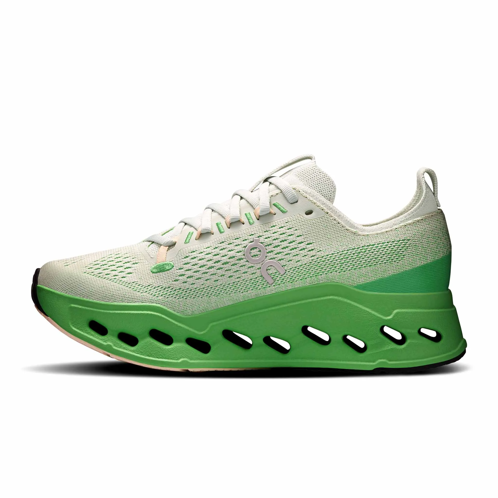 On | Women's Cloudsurfer Max Running Shoes - Mineral/Honeydew Running Shoes For A High Arch