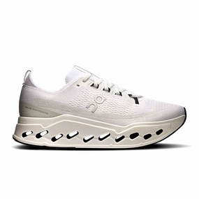 On Running Men's Cloudsurfer Max Wide Shoes - White / White Spiked Running Shoes