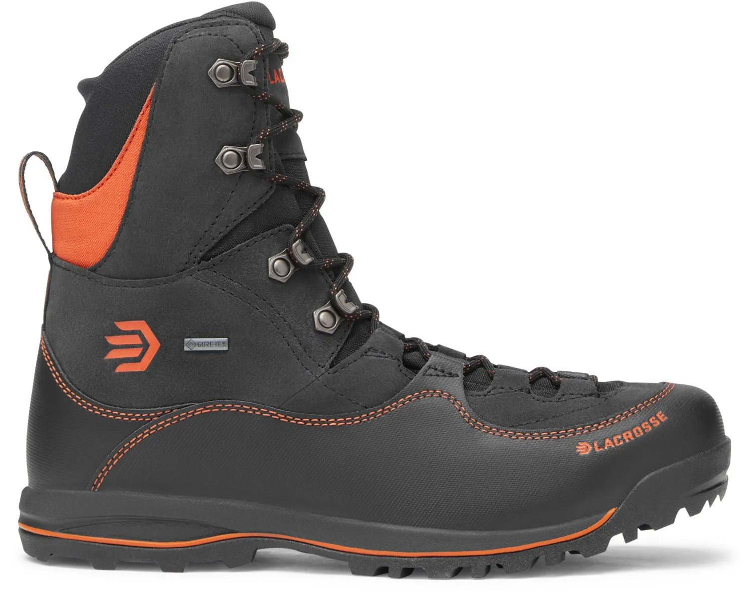 Clean Suede Boots Lacrosse Mens Ursa ES GTX Black/Orange Suede Hunting Boots