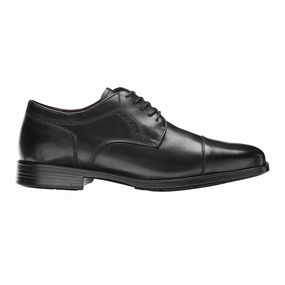 Johnston & Murphy Men's XC4 Branning Cap Toe Black Waterproof Arc Leather Platform Mary Jane Oxfords