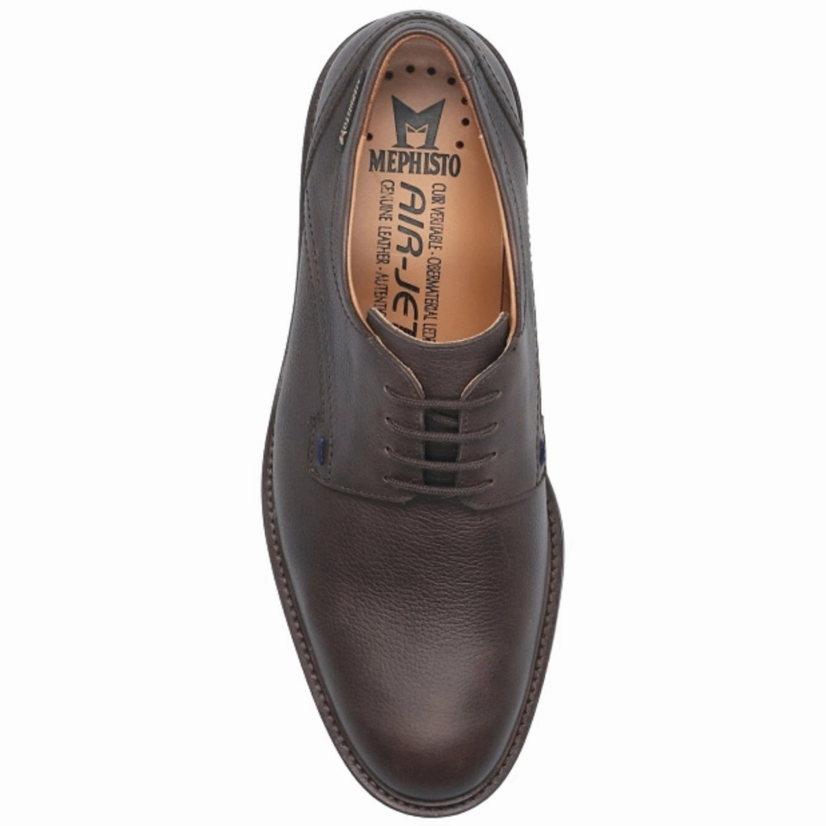 1461 Crazy Horse Leather Oxford Shoes Mephisto Men's Batiste Dark Brown
