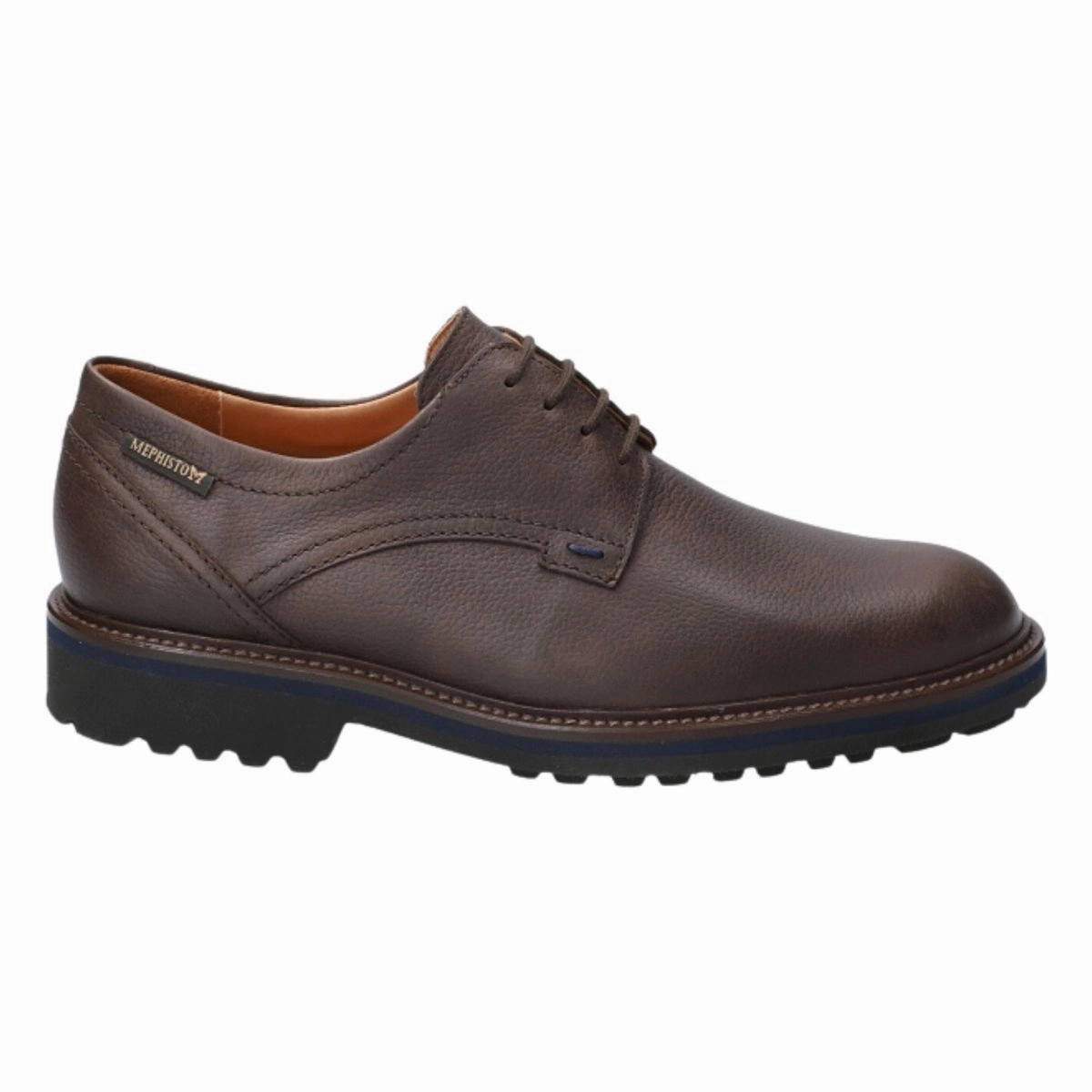Mephisto Men's Batiste Dark Brown Cap-toe Leather Oxfords