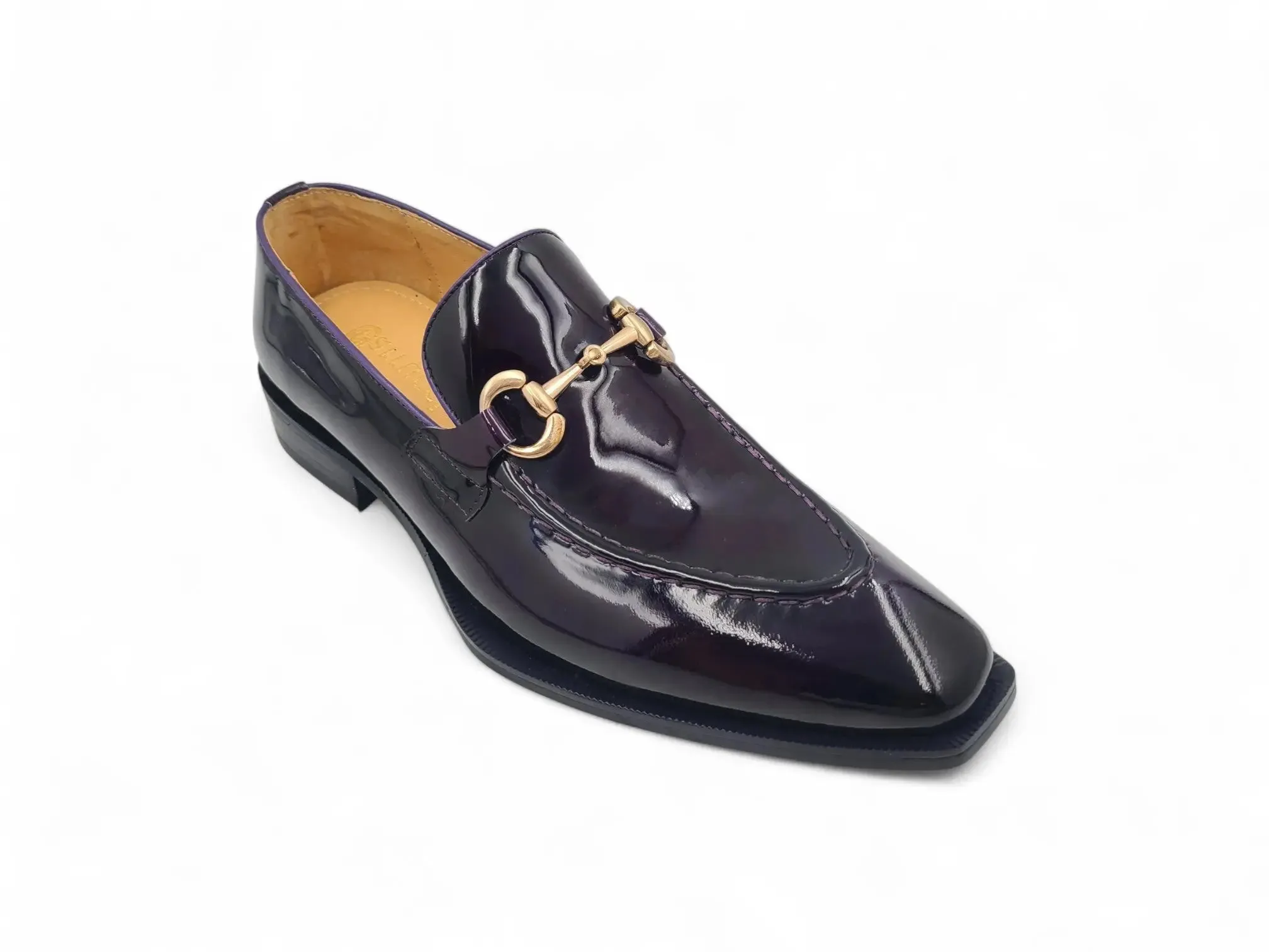 Penney Loafers Patent Leather Buckle Loafer