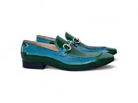 Moschino Loafers Patent Leather Horse Bit Loafer