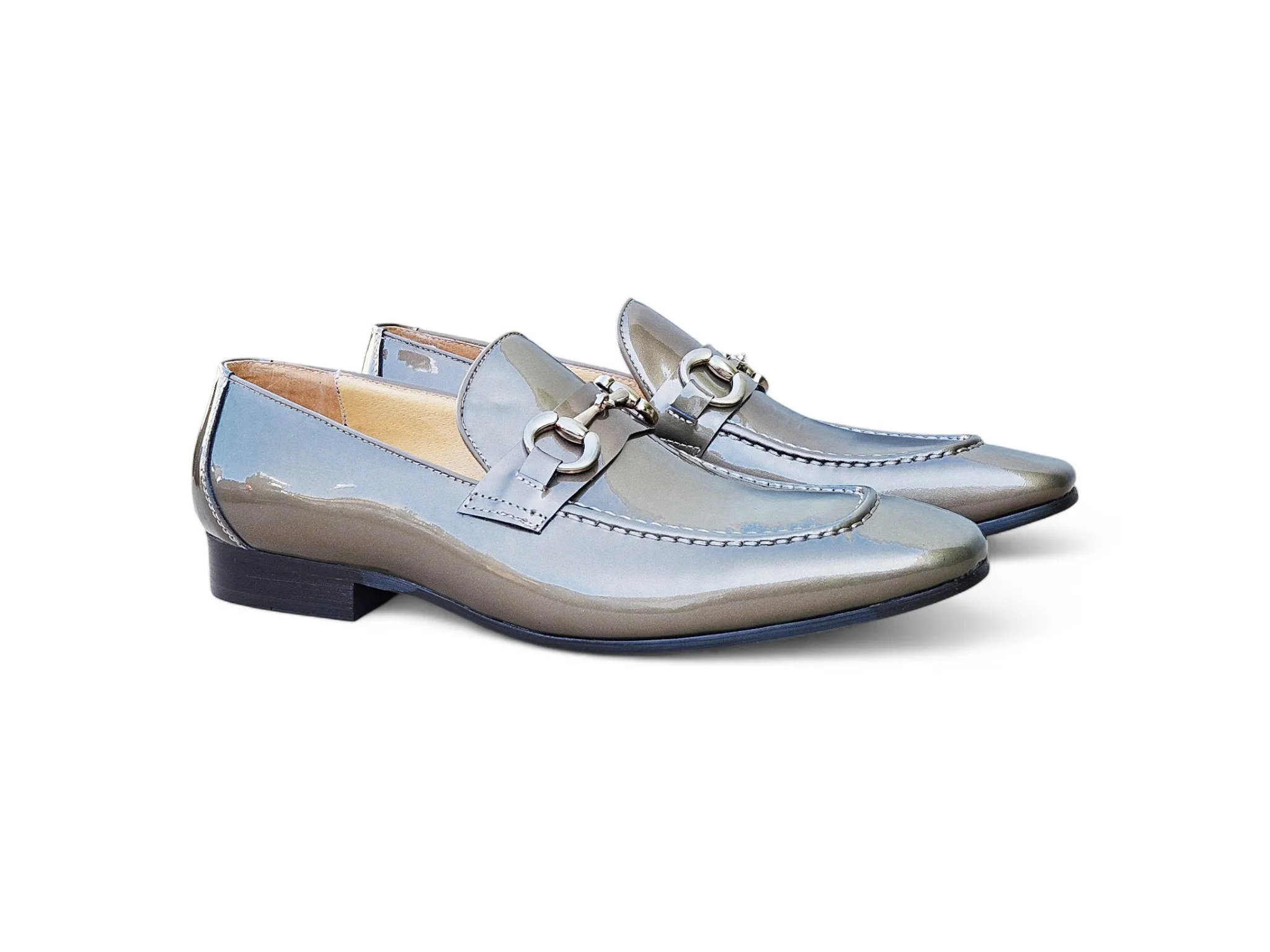 Loafers Dress Shoes Patent Leather Horse Bit Loafer