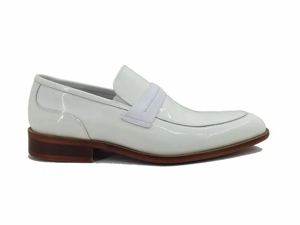 Patent Leather Tuxedo Penny Loafer Casual Leather Loafers