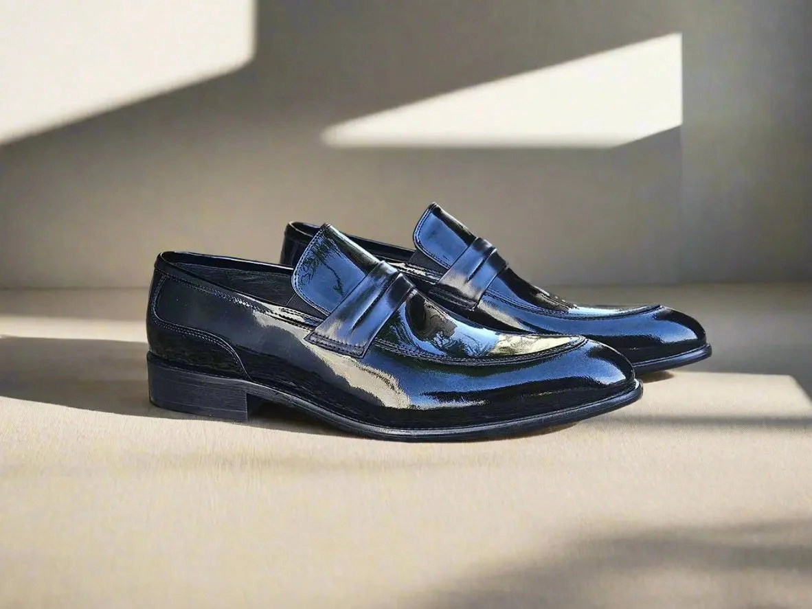 Patent Leather Tuxedo Penny Loafer Jeans And Penny Loafers
