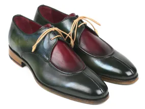 Suede Shoes Lace Up Paul Parkman Split Toe Men's Multicolor Derby Shoes (ID#8864MLT)
