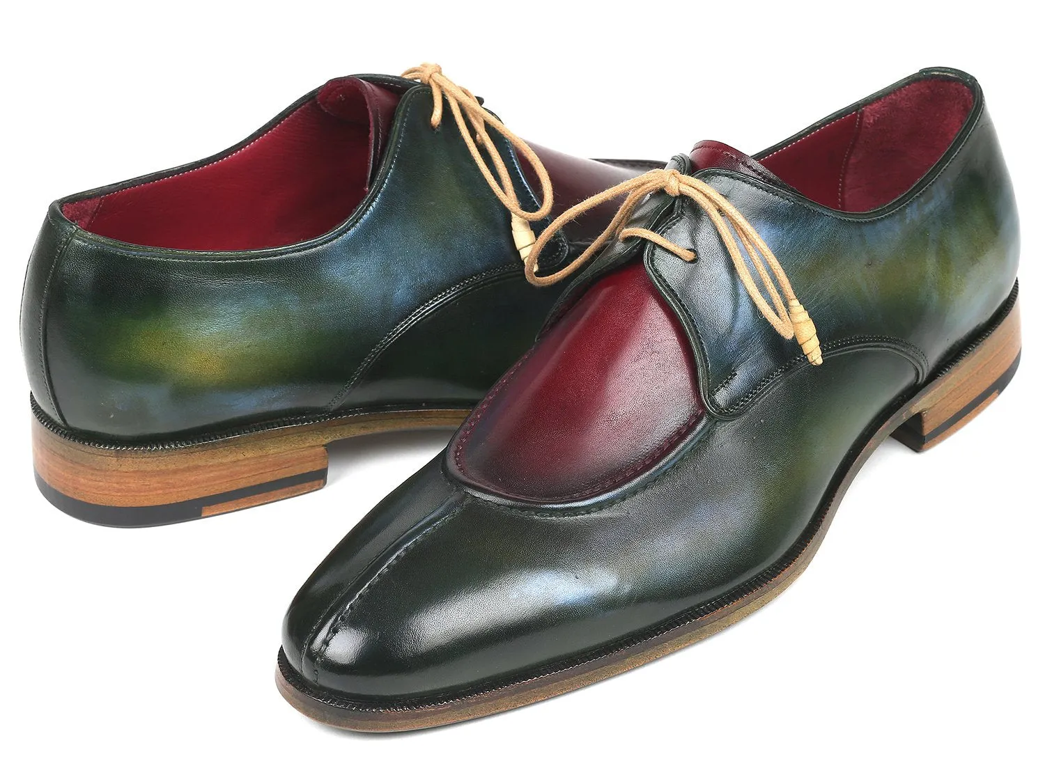 Paul Parkman Split Toe Men's Multicolor Derby Shoes (ID#8864MLT) Over The Knee Lace Up Shoes