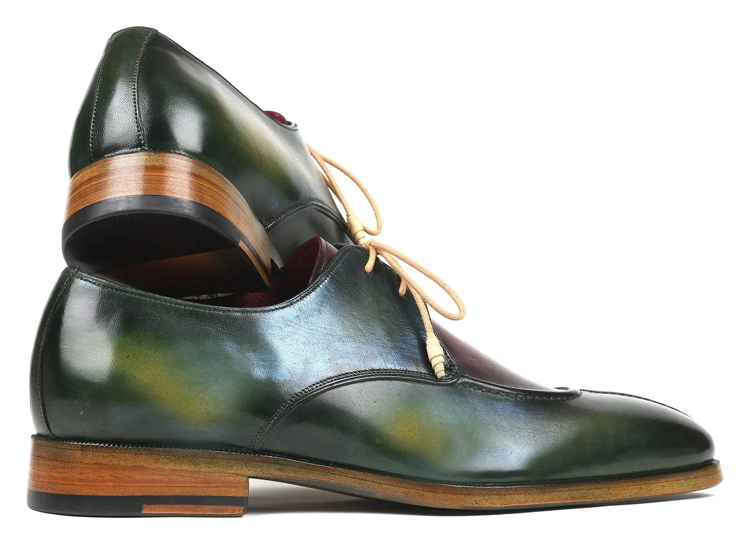 Comfortable Derby Shoes Paul Parkman Split Toe Men's Multicolor Derby Shoes (ID#8864MLT)