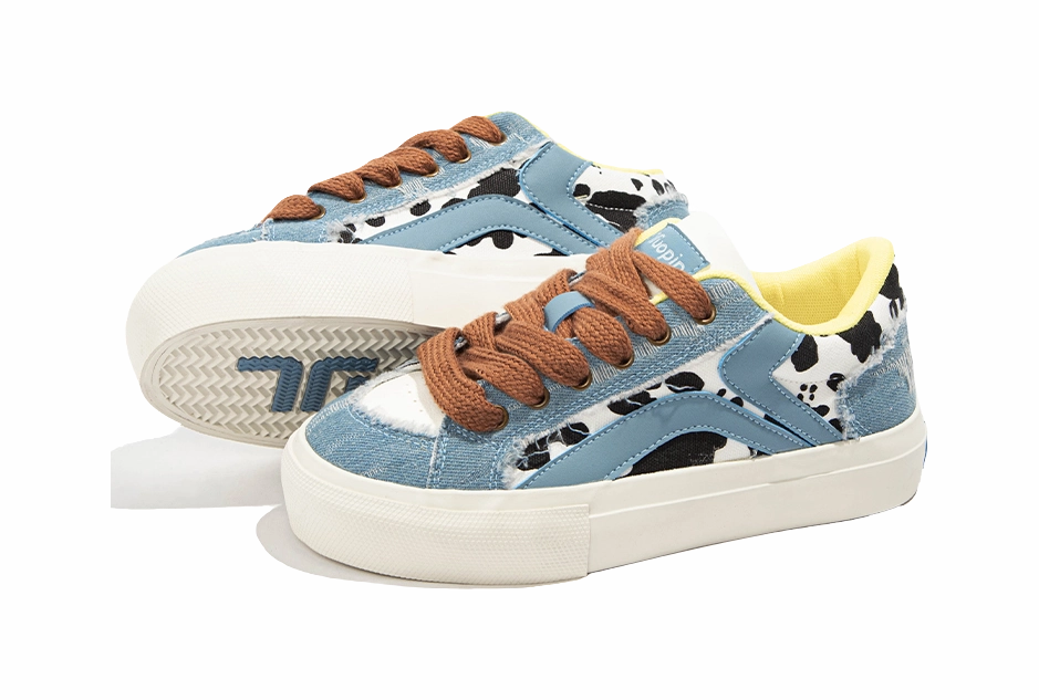 TUOPIN Pie Shoes Cow Shoes, Limited Couple's Edition Low top Skateboard Shoes Unisex Climbing Shoe Vs Rubber