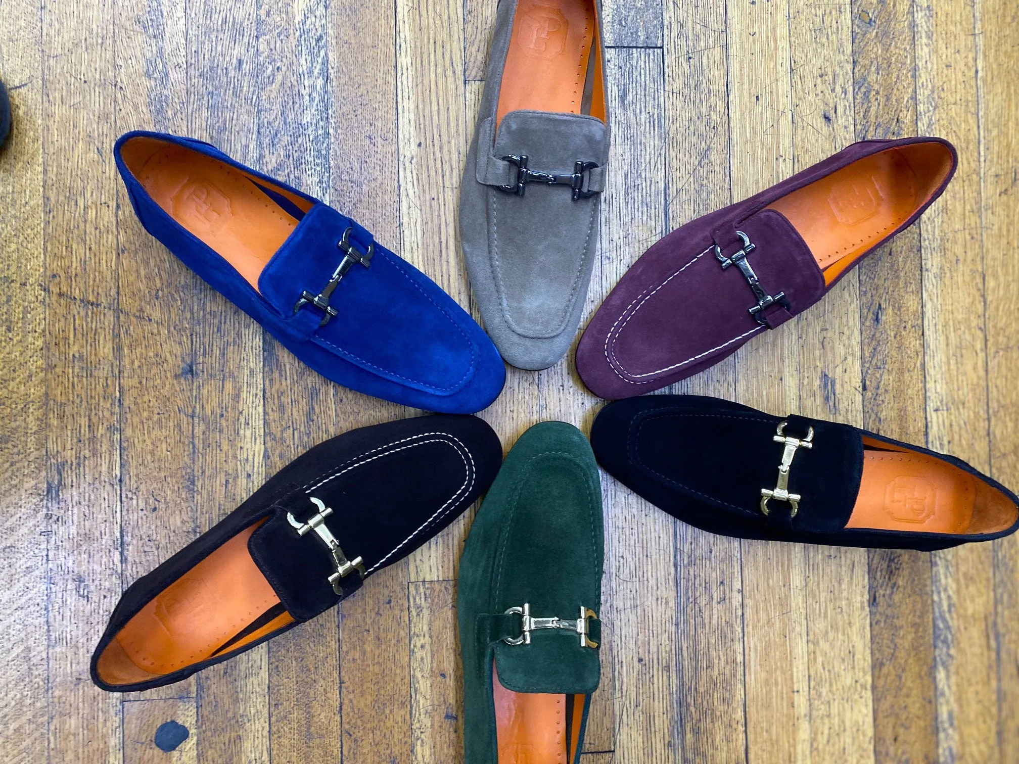 Pelle Suede Loafer Black Slip On Shoes Size 15