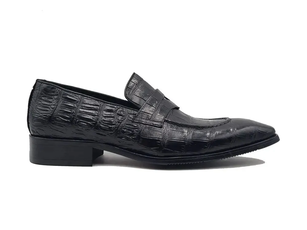 Penny Loafer Features Alligator Embossed Calfskin Boston Loafers