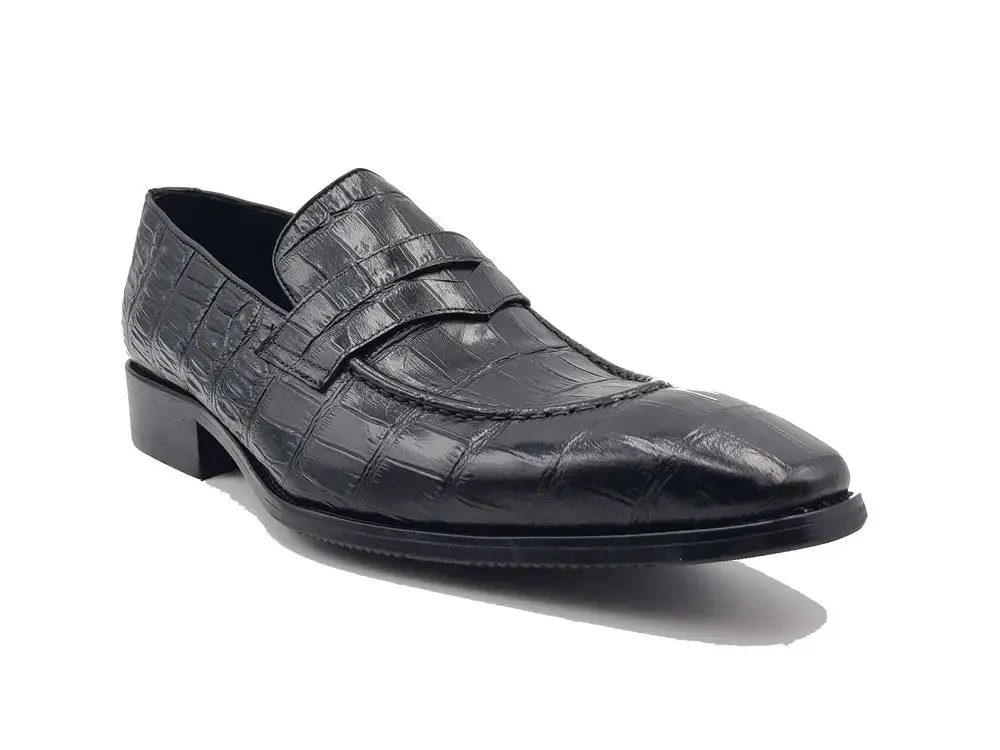 Penny Loafer Features Alligator Embossed Calfskin Loafers Bee