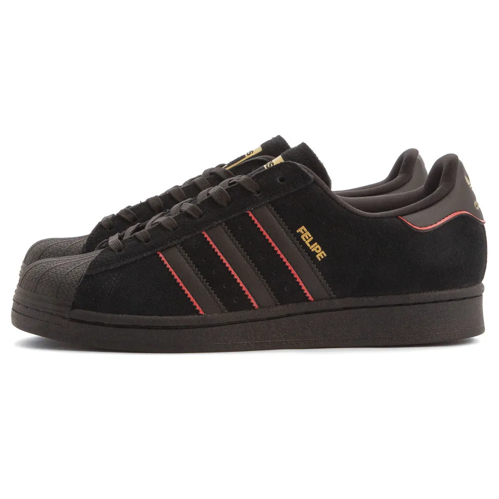Adidas Neo Cloudfoam Shoes Adidas - Superstar ADV X Felipe (Black/Scarlet/Gold)