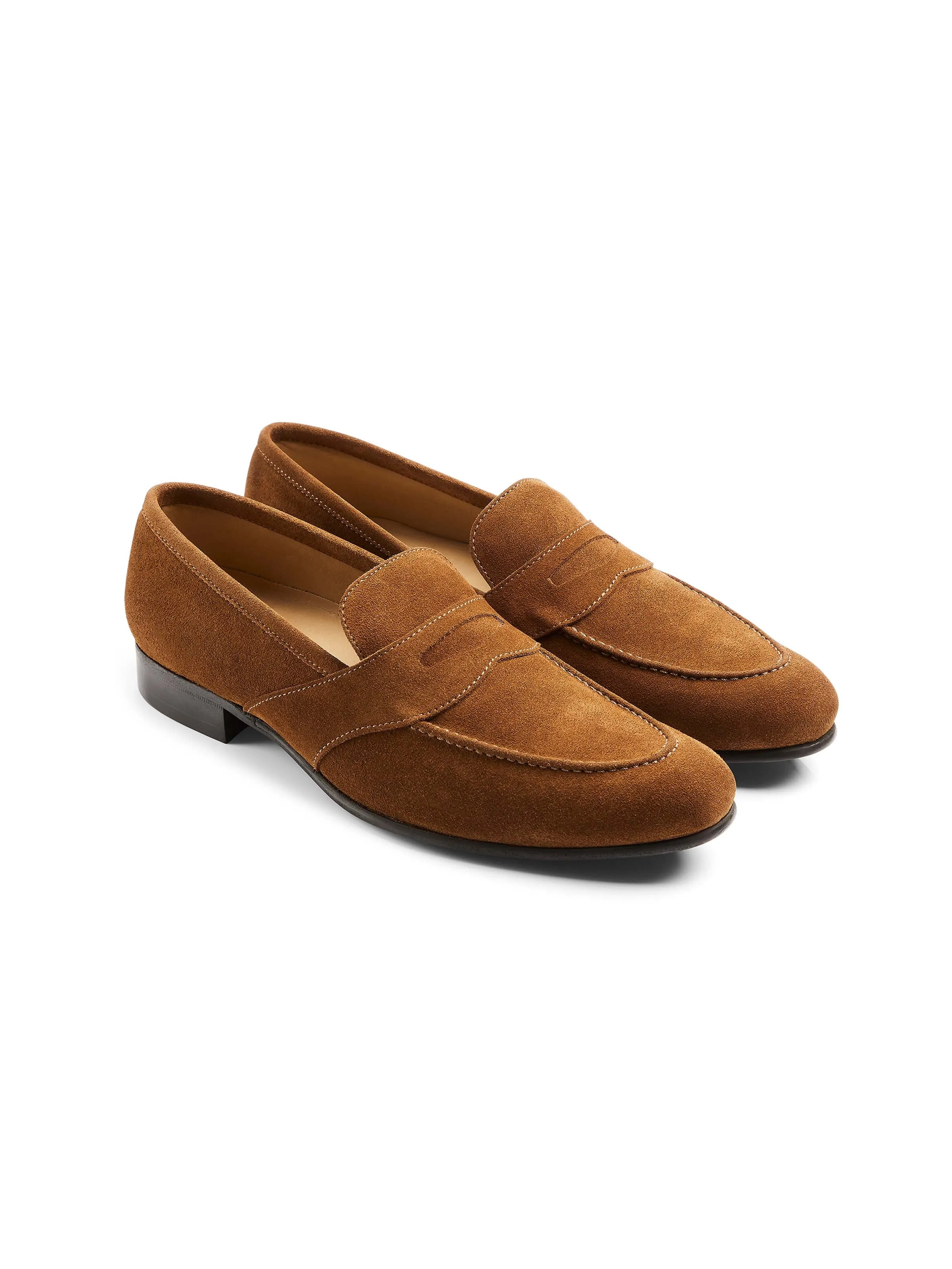 Comfortable Walking Loafers Balmoral - Cognac Suede