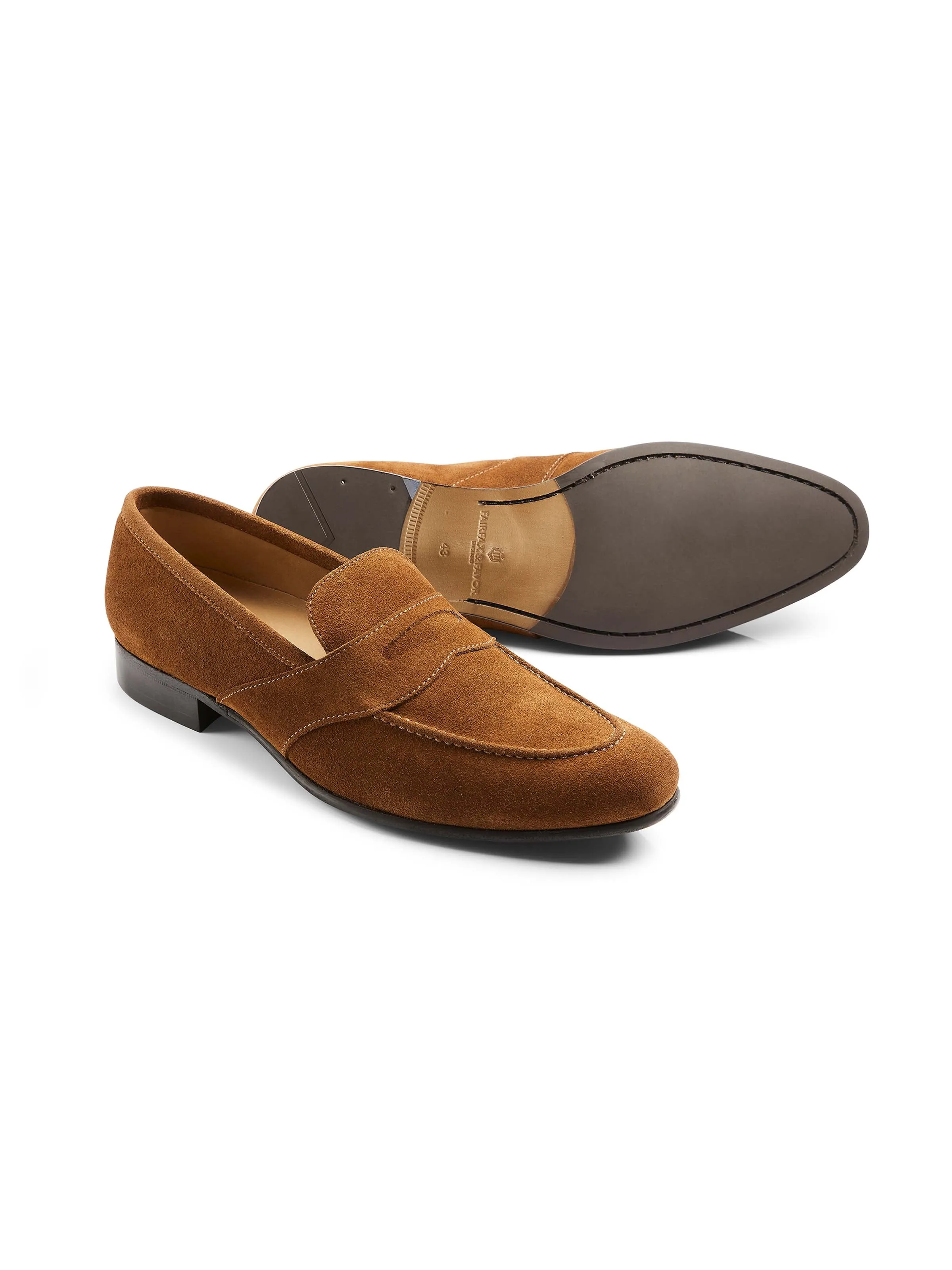 Best Socks For Loafers Balmoral - Cognac Suede