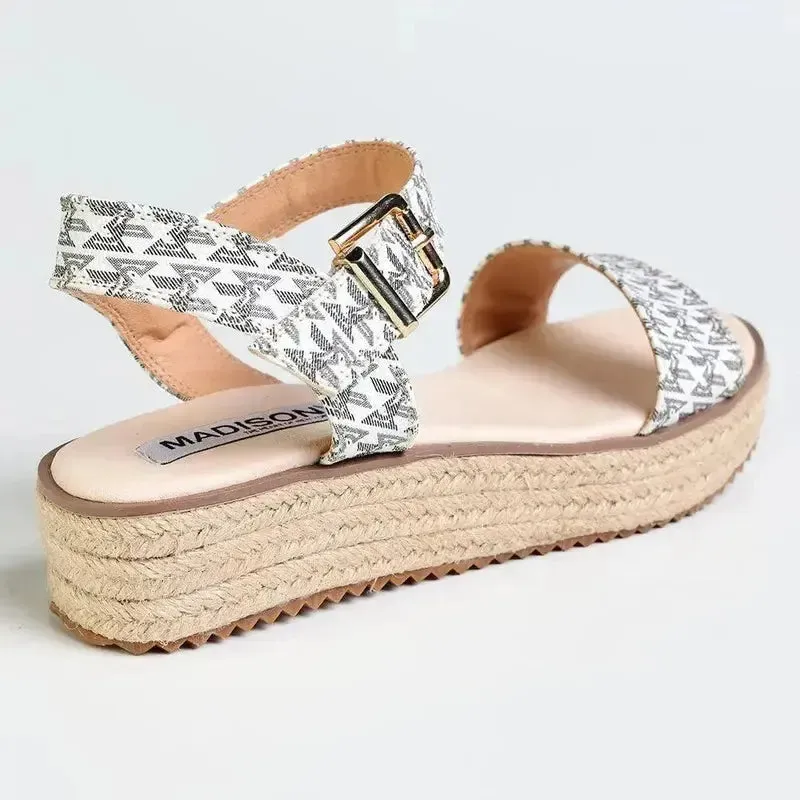 Madison Marnie Espadrille Sandal -White