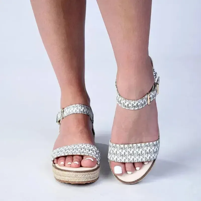 High Espadrille Wedges Madison Marnie Espadrille Sandal -White