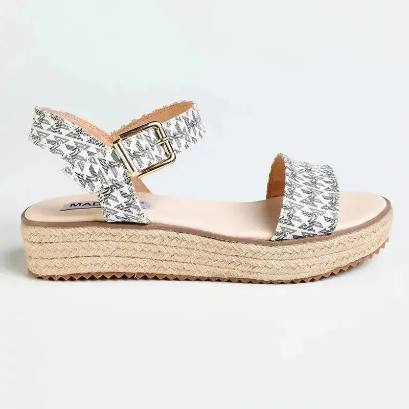 Shop Espadrilles Madison Marnie Espadrille Sandal -White
