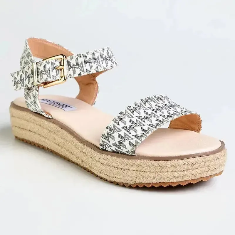 Chambray Espadrilles Madison Marnie Espadrille Sandal -White