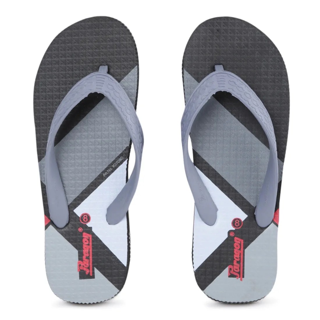 Paragon  HWK3709G Men Stylish Lightweight Flipflops | Casual & Comfortable Daily-wear Slippers for Indoor & Outdoor | For Everyday Use Flip Flops With Cloth Footbed