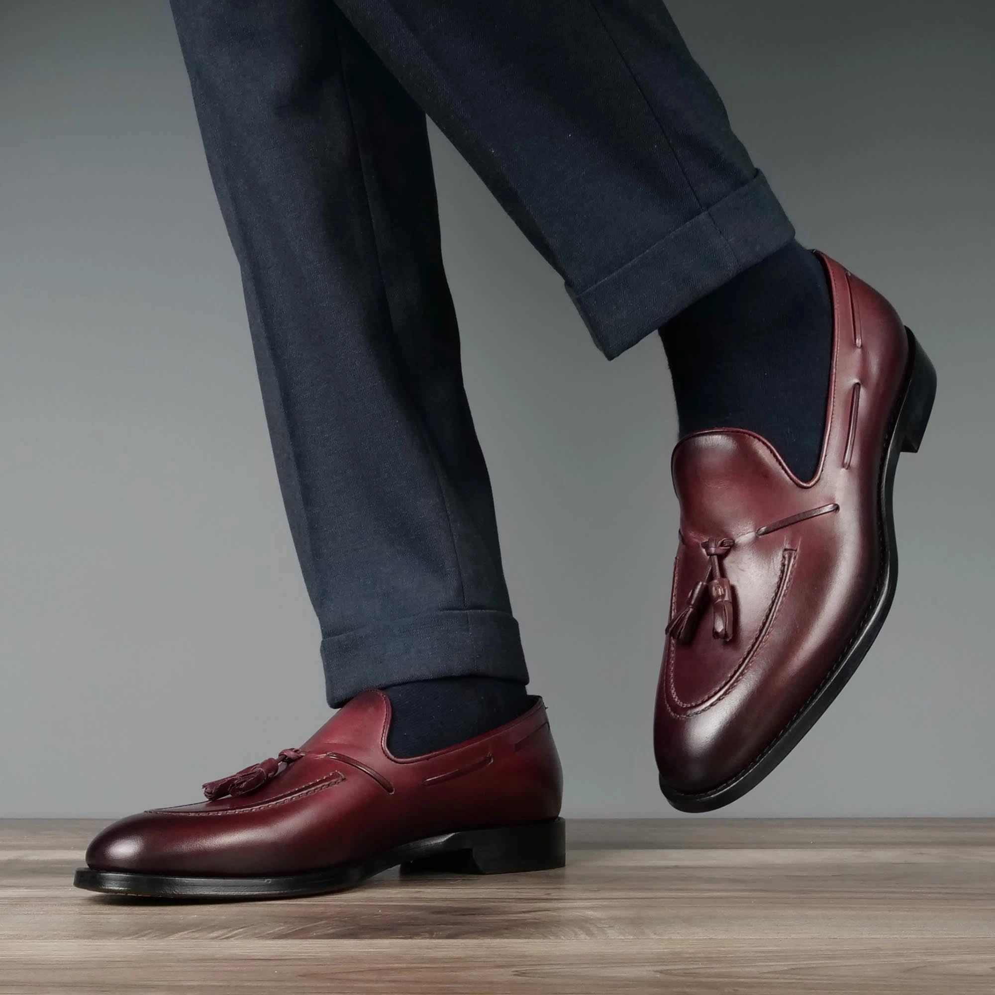 Loafers With Open Back Henley Tassel Loafer Oxblood
