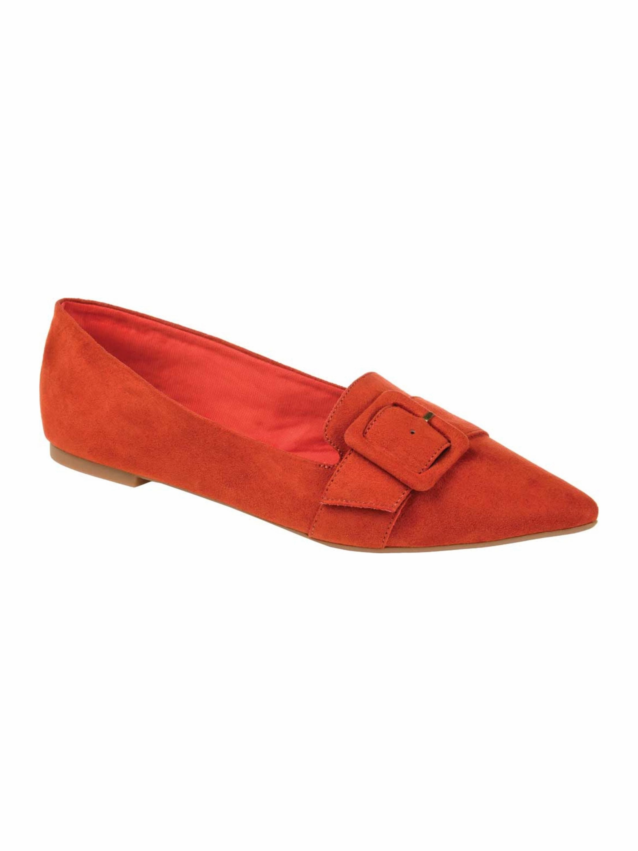 Women's Plain Bellerinas,Rust Fancy Flat Shoes