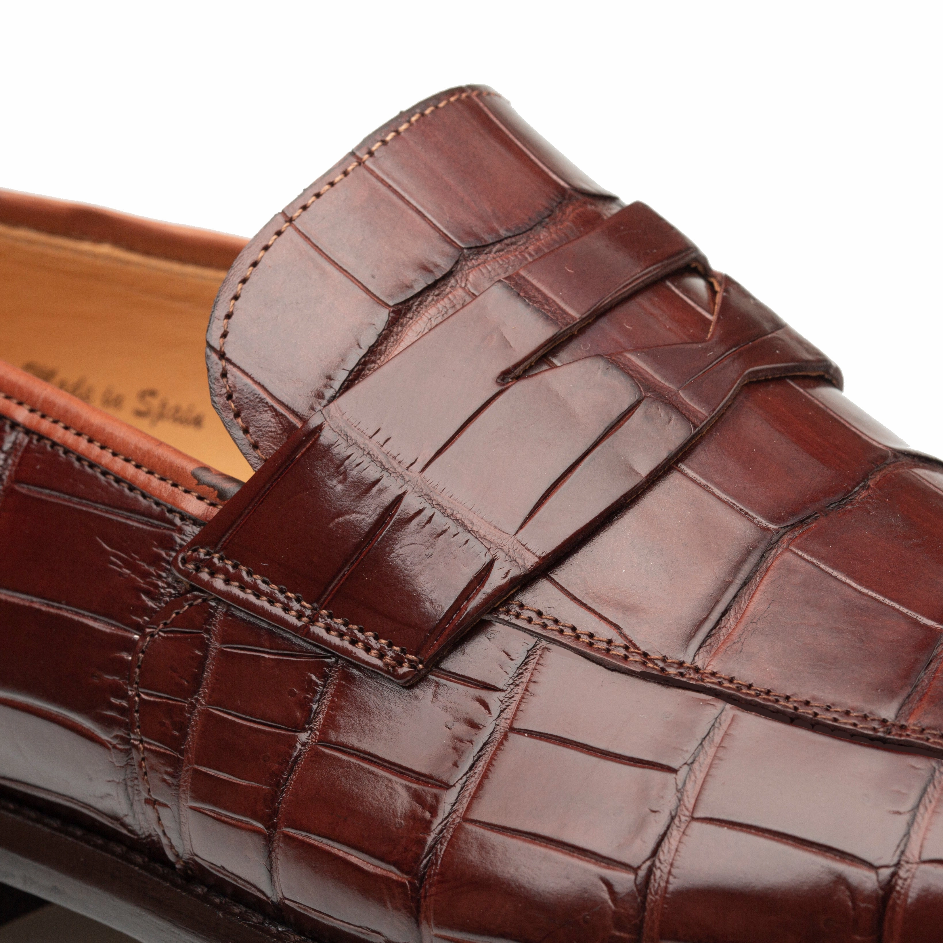 Piccolo Alligator Penny Loafer Loafers Trousers