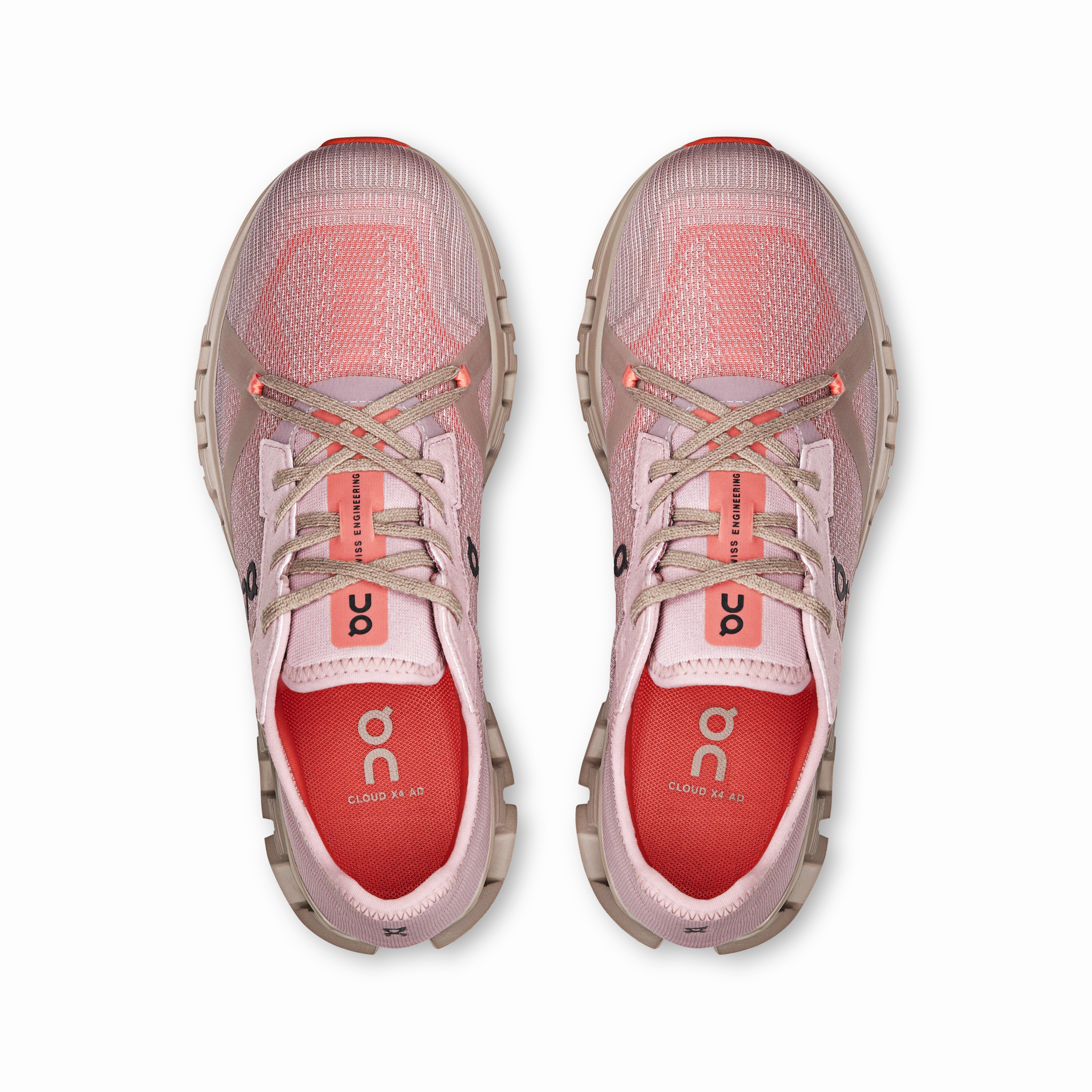 On Running Women's Cloud X 4 Ad Shoes - Mauve / Salmon Tactical Running Shoes
